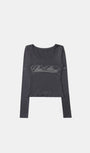 Badblood Dark Classic Scoop Neck Long Sleeve Charcoal