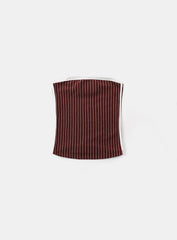 Badblood Classic Logo Stripe Tube Top - Wine