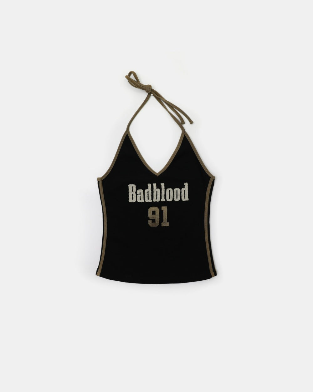 Badblood Vintage Club Halter Tank - Black
