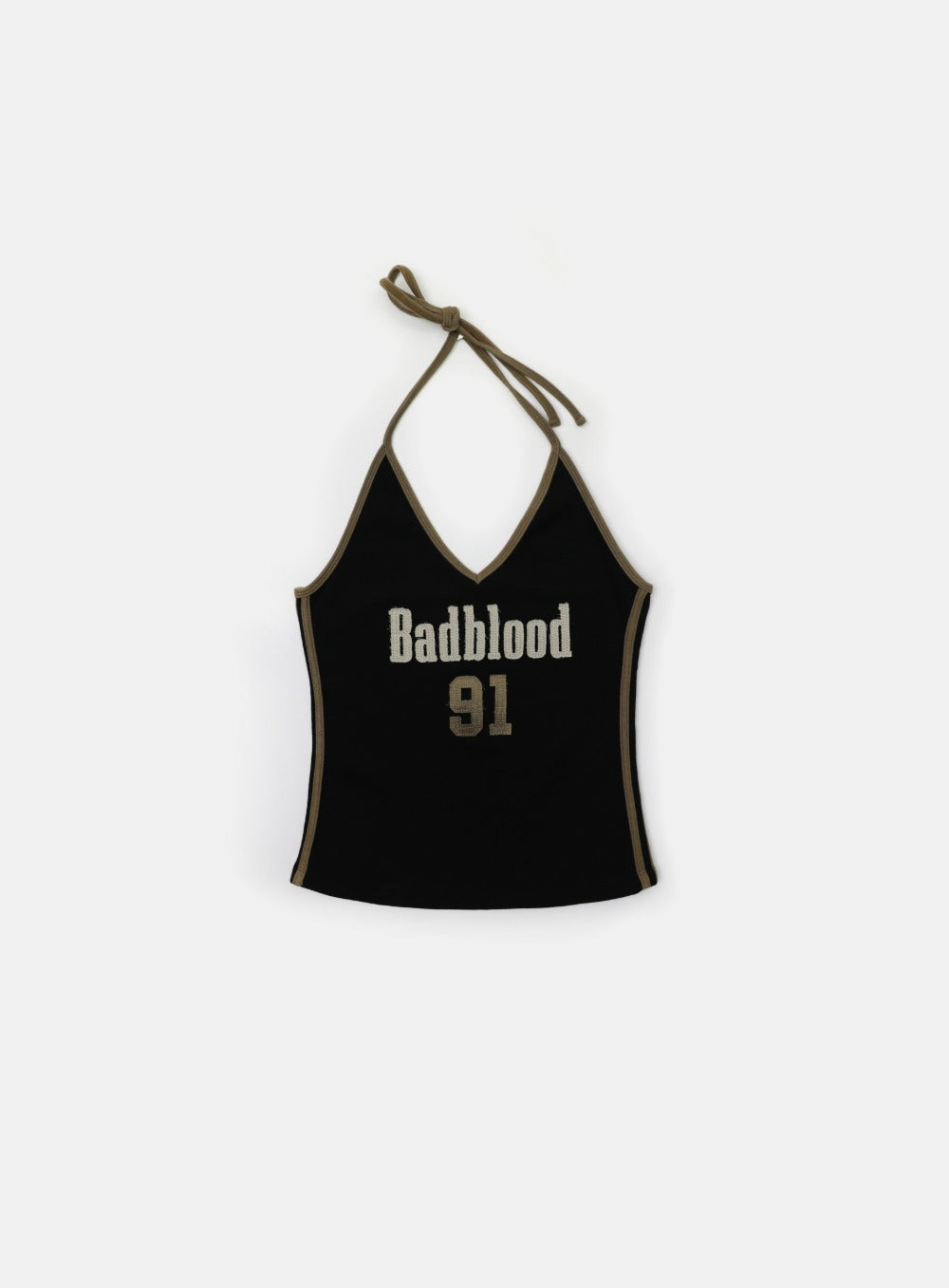 Badblood Vintage Club Halter Tank - Black