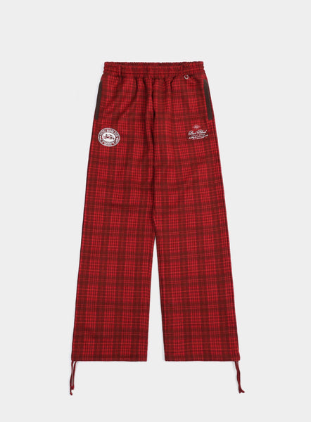BADBLOOD ♥ Classic Check 2 Way Jogger Trousers Badblood Classic Check 2 Way Jogger Trousers- Red – BBGSHOPHK