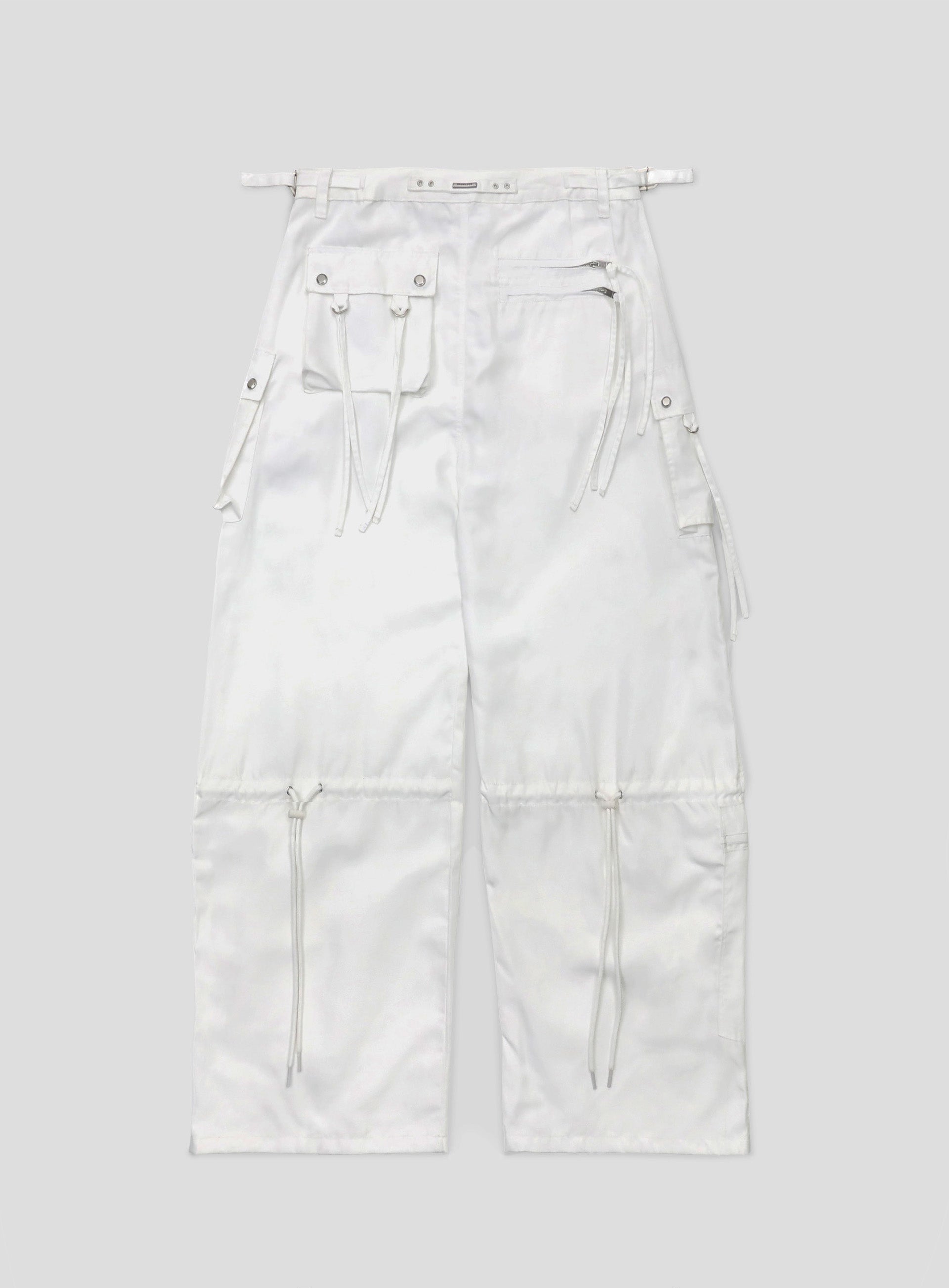 Badblood Squad Nylon Cargo Pants White