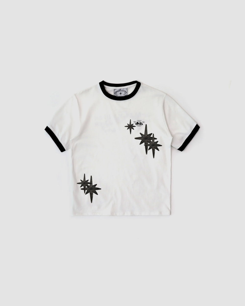 Badblood Cosmo Multi Patch Ringer T-Shirt - White