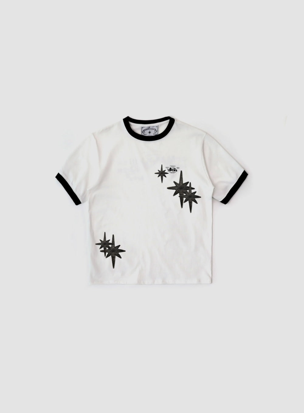 Badblood Cosmo Multi Patch Ringer T-Shirt - White