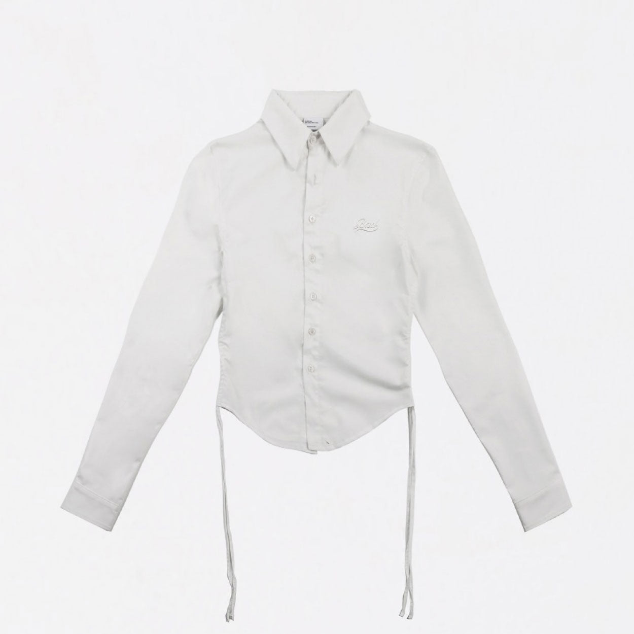 Badblood Shirring Shirt Slim Fit White