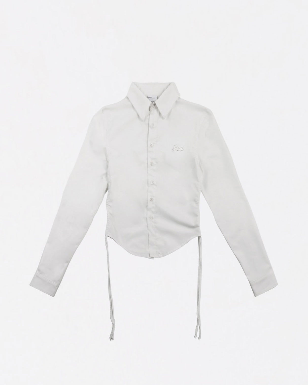 Badblood Shirring Shirt Slim Fit White