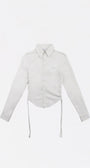 Badblood Shirring Shirt Slim Fit White