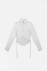 Badblood Shirring Shirt Slim Fit White