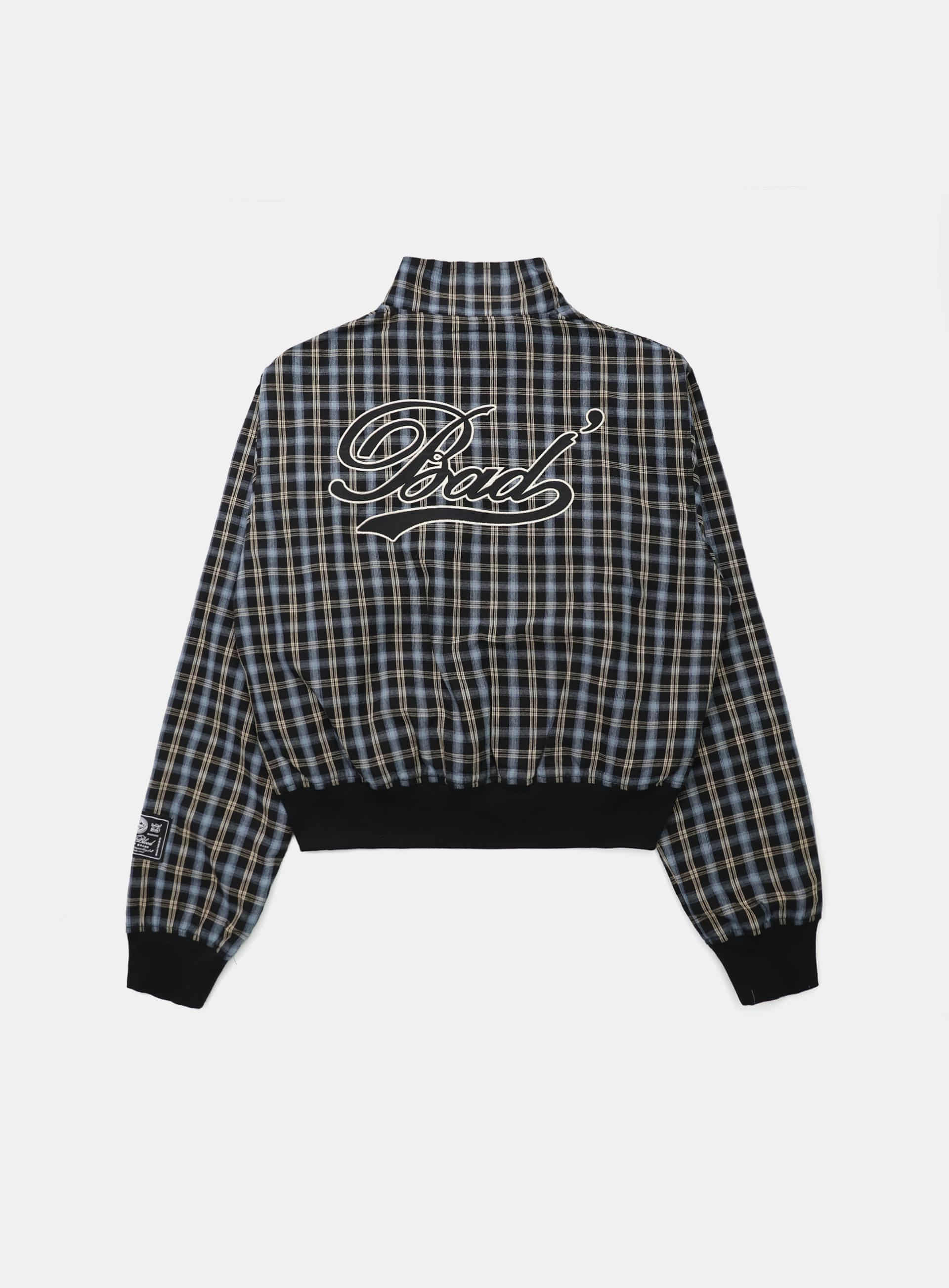 Badblood Vintage Club Nylon Reversible Track Zip-Up  Check Blue