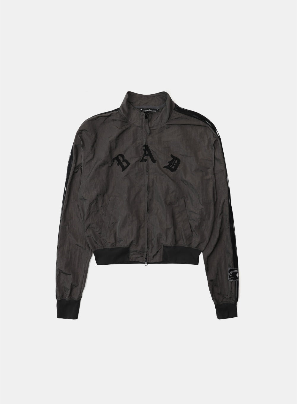 Badblood Dark Billy Nylon Track Jacket Charcoal Brown