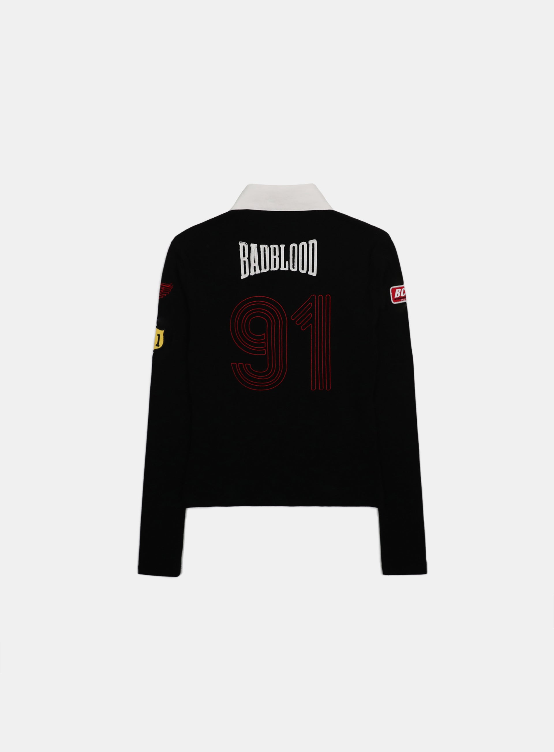 Badblood Mystic Capsule Rugby Shirt Slim Fit Black