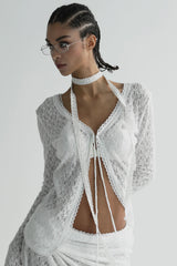 Badblood Selena Lace Cardigan White