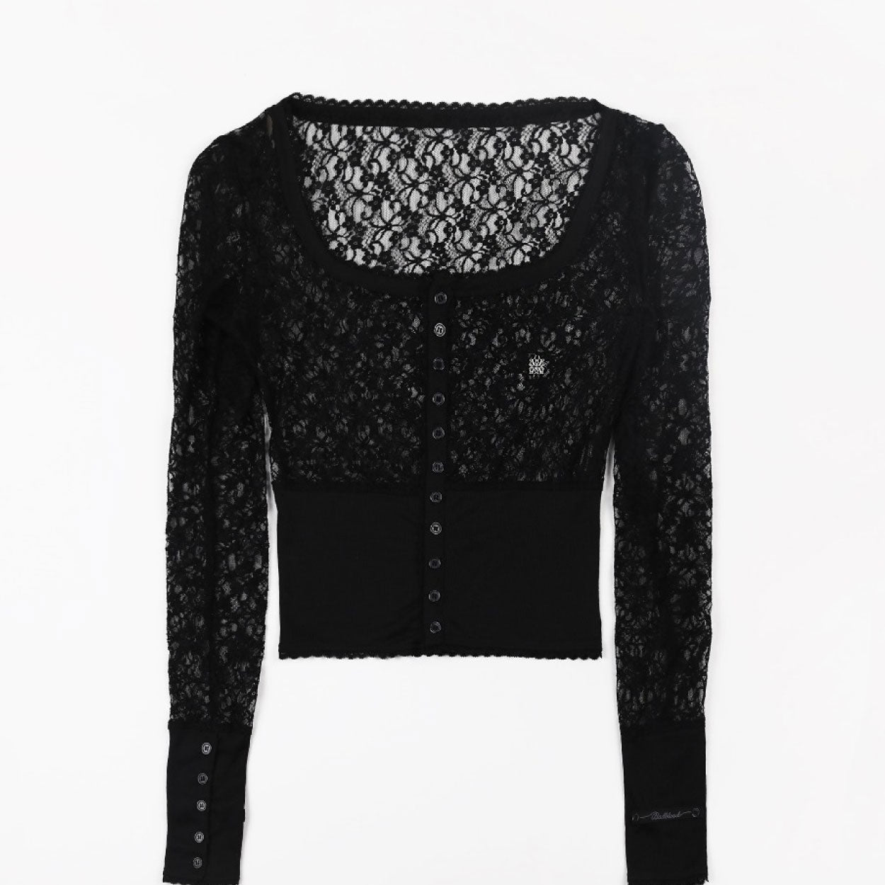 Badblood Selena Lace Crop Cardigan Black