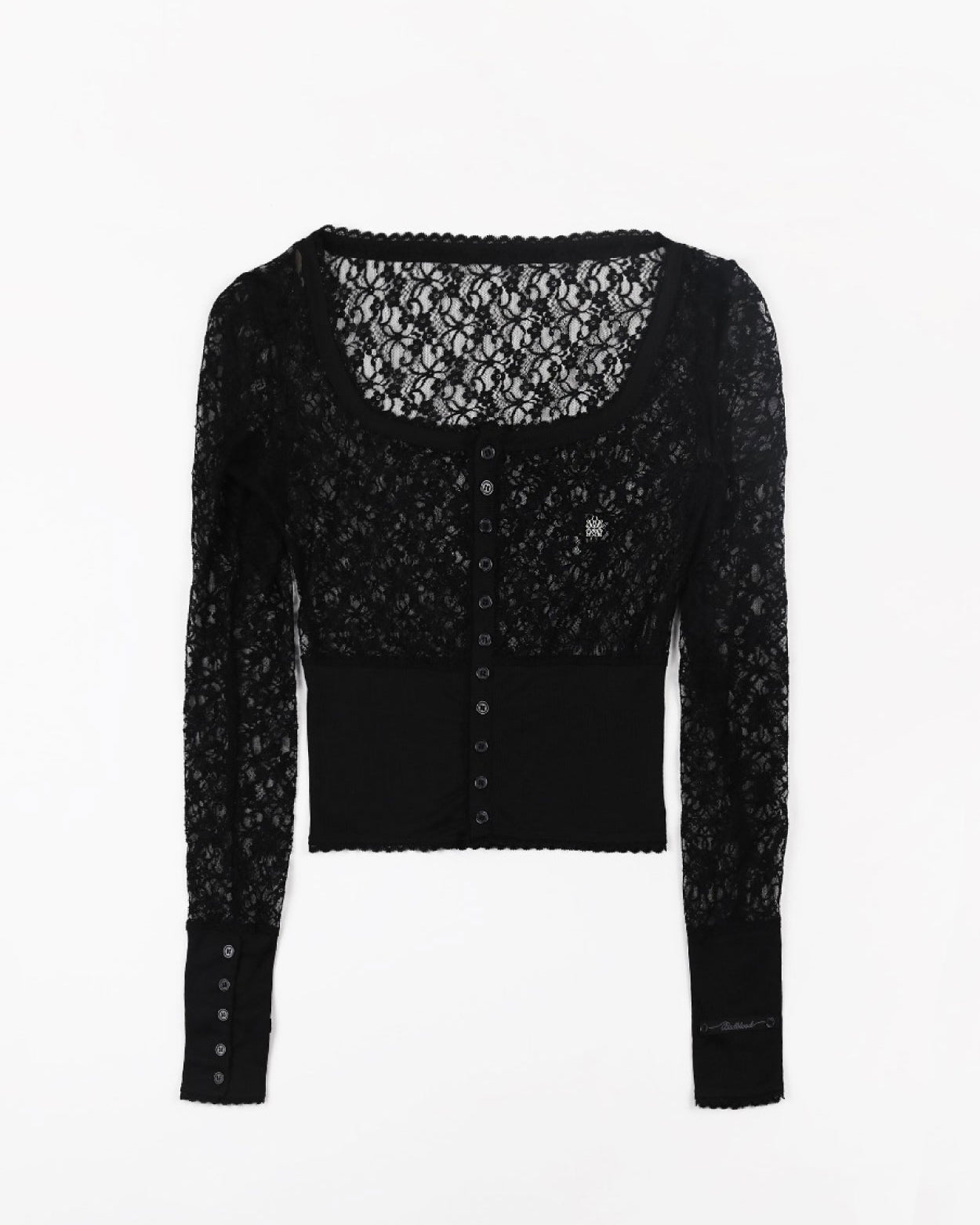 Badblood Selena Lace Crop Cardigan Black