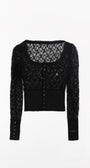Badblood Selena Lace Crop Cardigan Black