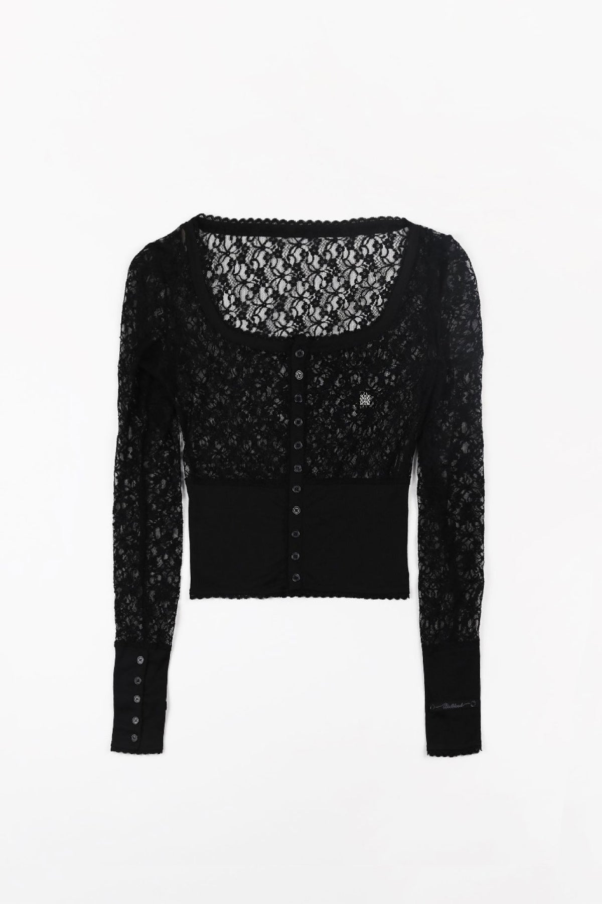 Badblood Selena Lace Crop Cardigan Black