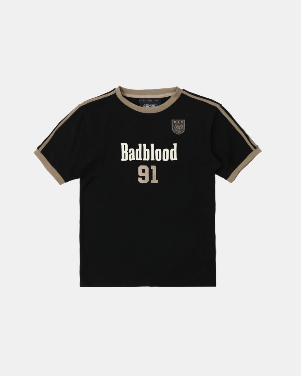 Badblood Vintage Club Jersey Ringer T-Shirt - Black