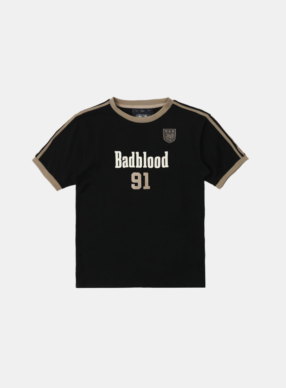 Badblood Vintage Club Jersey Ringer T-Shirt - Black