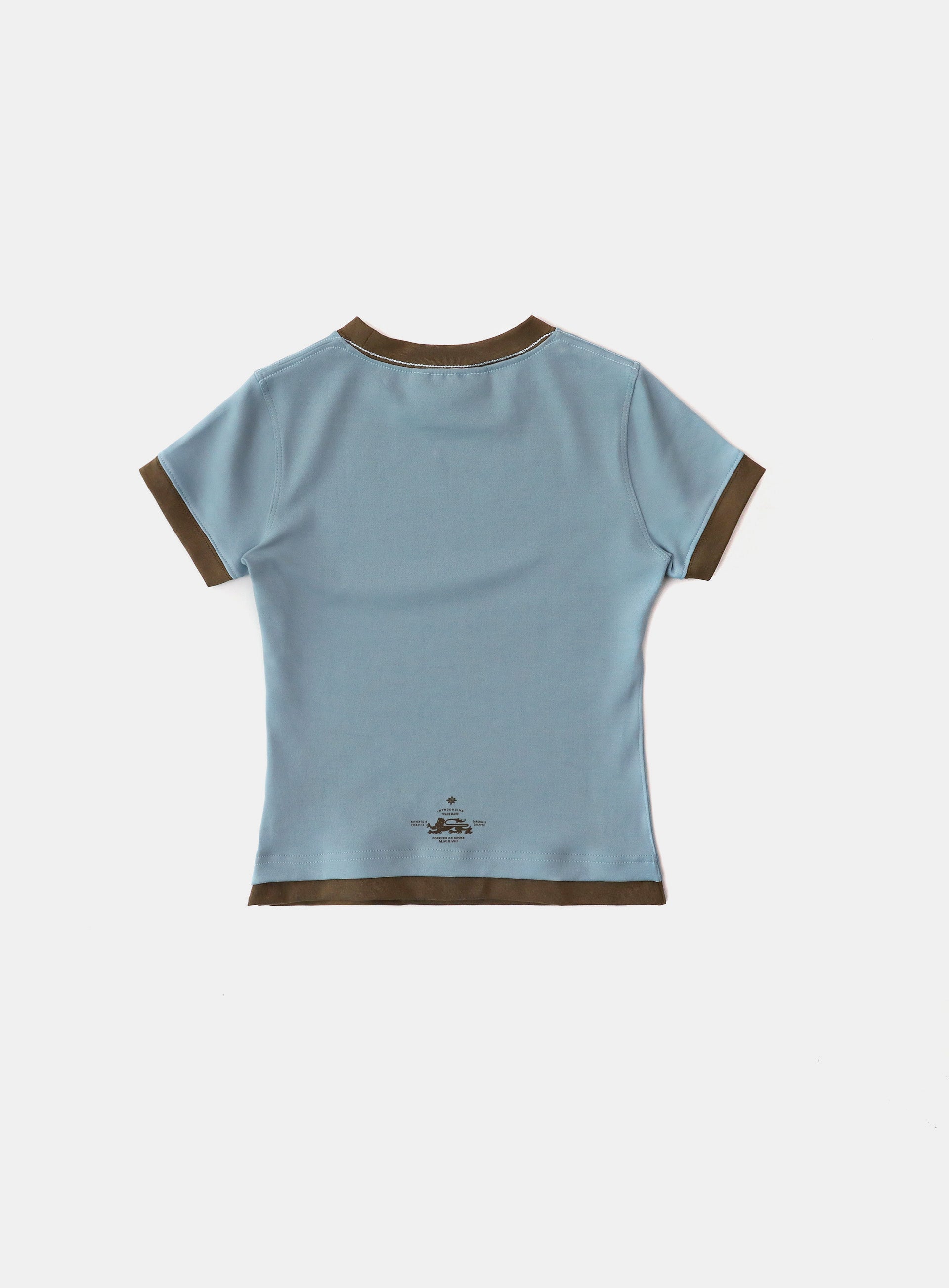 Badblood Lion Jersey Ringer T-Shirt - Light Blue