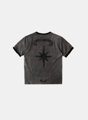 Badblood Cosmo Bad Patch Ringer T-Shirt - Charcoal