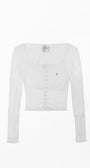 Badblood Selena Lace Crop Cardigan White
