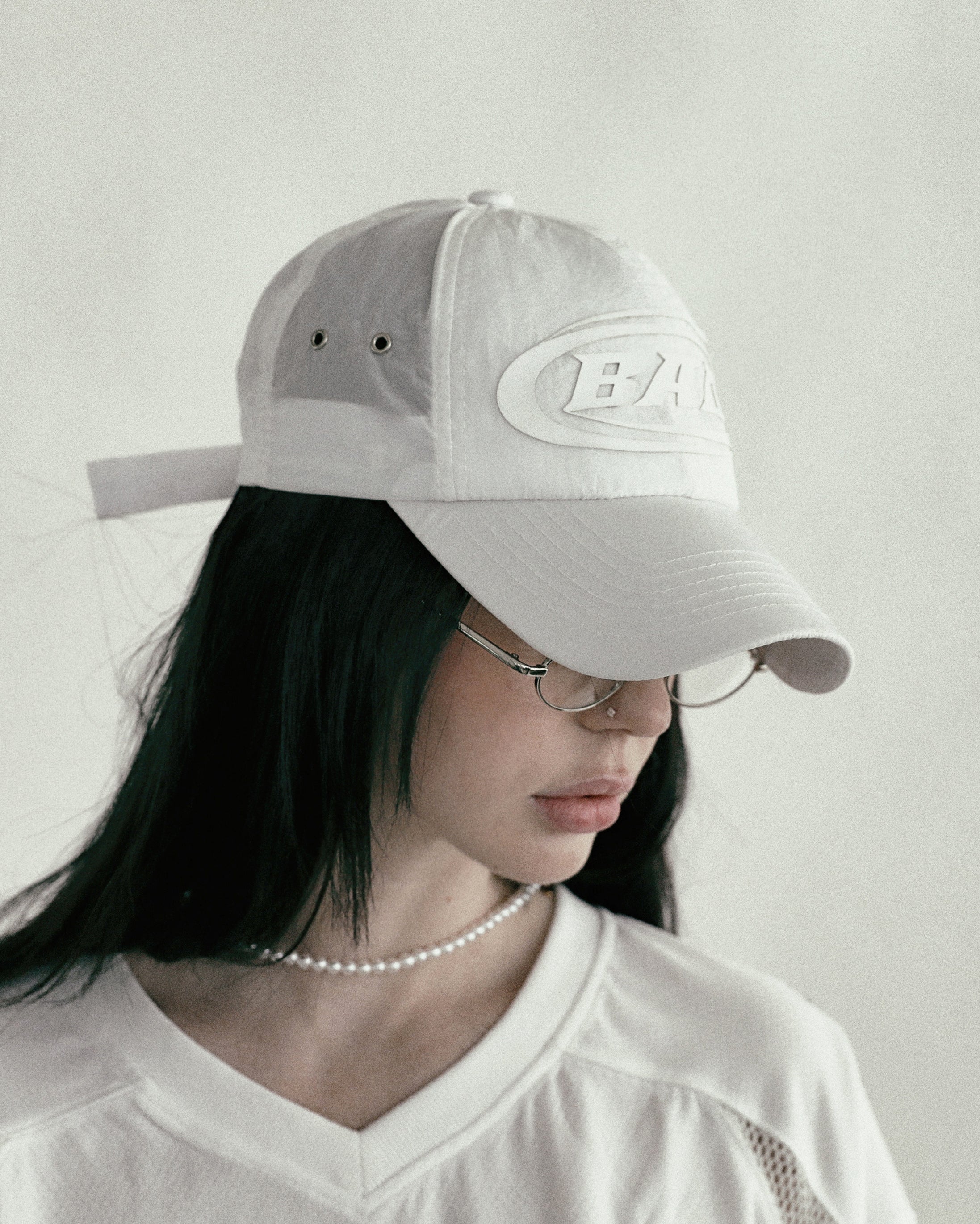 Badblood Speed Logo Nylon Ball Cap - White