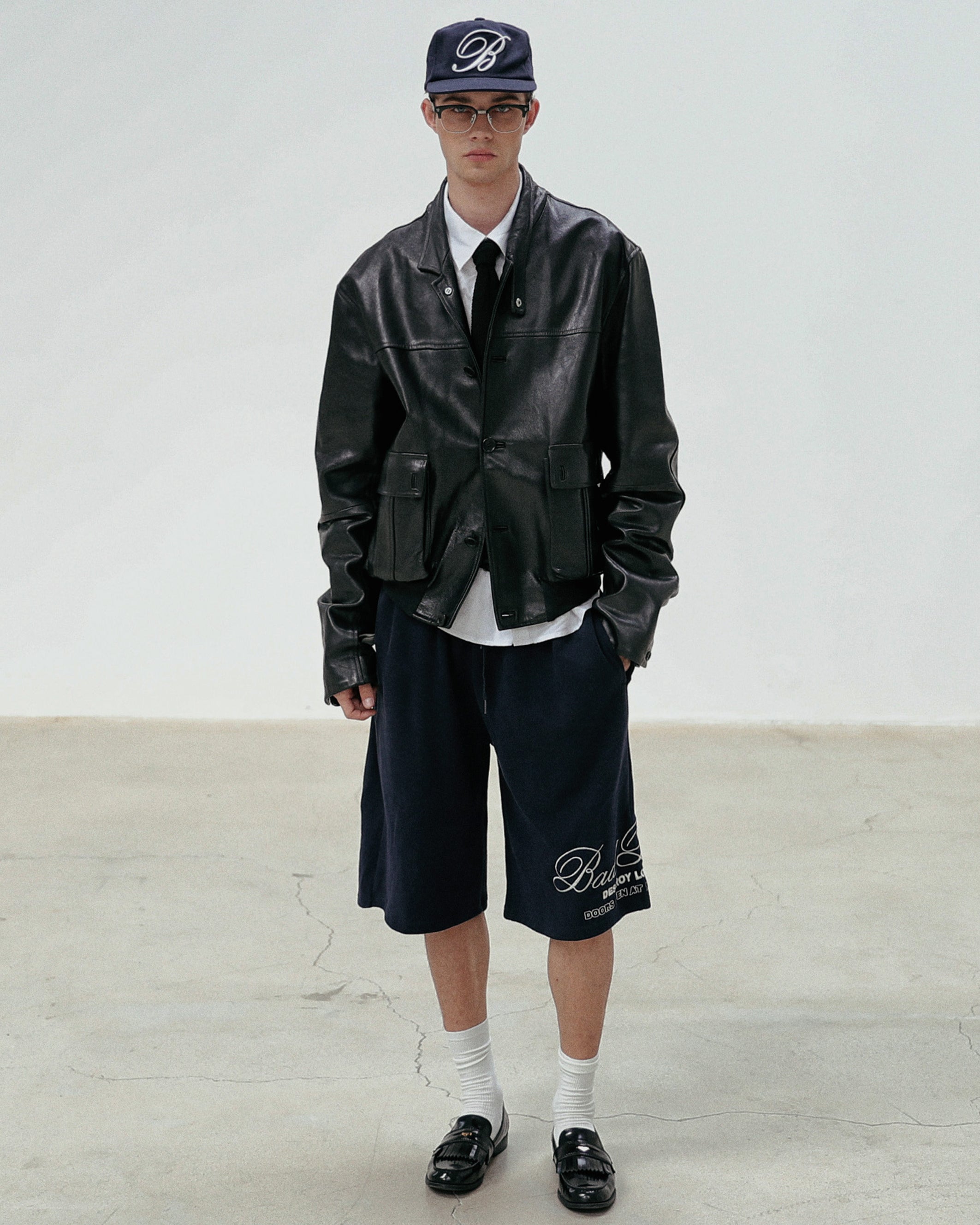 Badblood Classic Logo Bermuda Pants - Navy