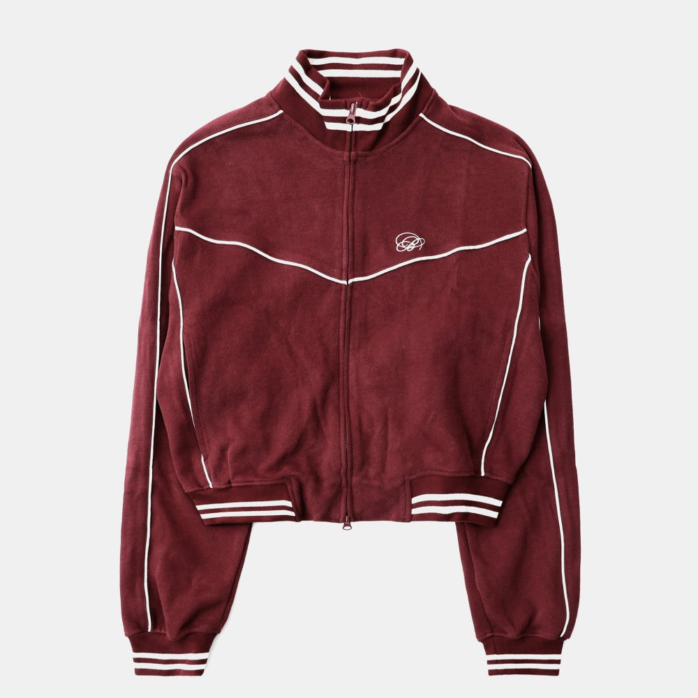 Badblood Dark Classic Pinstripe Track Jacket - Wine
