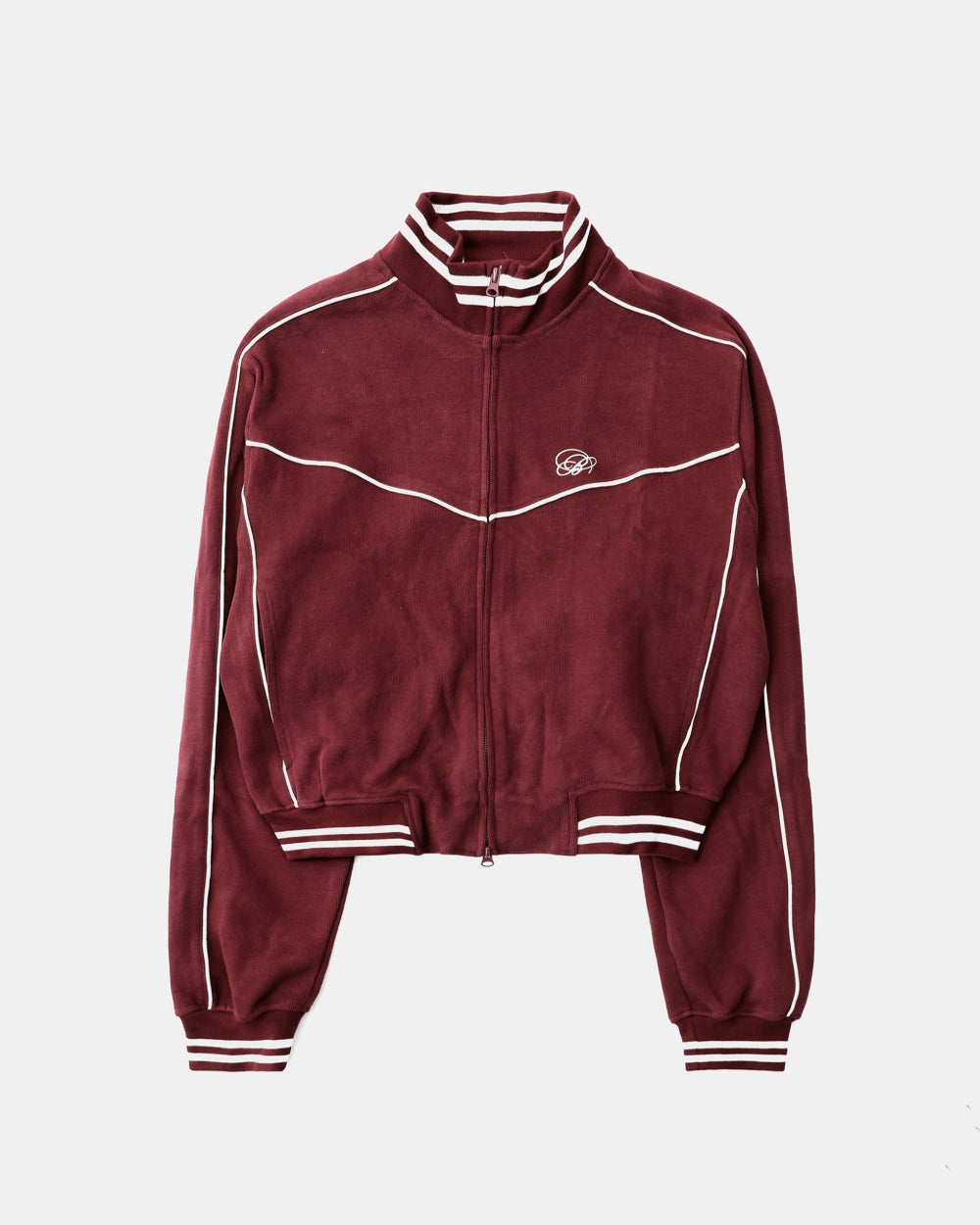 Badblood Dark Classic Pinstripe Track Jacket - Wine