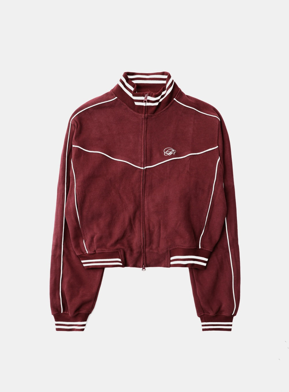 Badblood Dark Classic Pinstripe Track Jacket - Wine