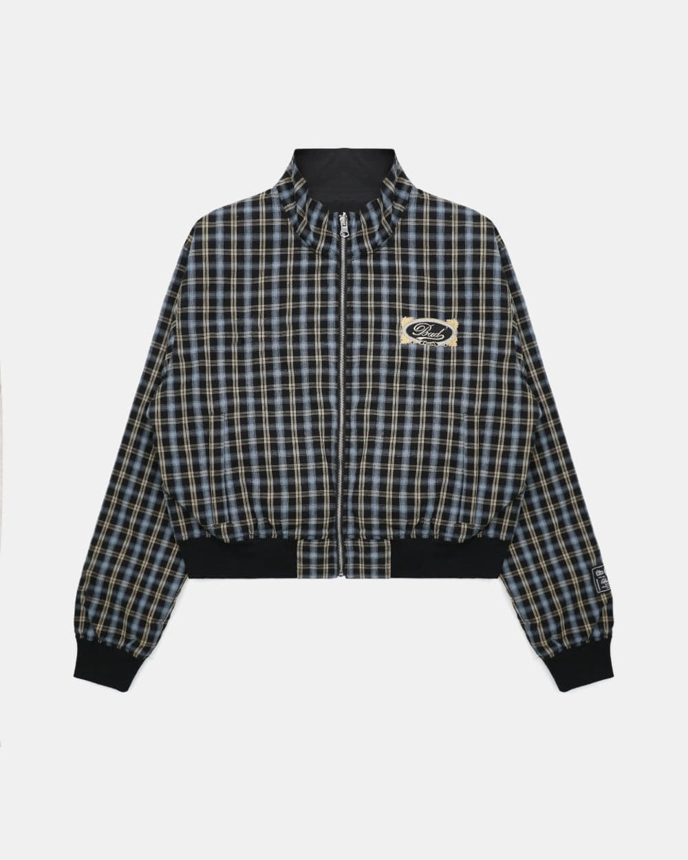 Badblood Vintage Club Nylon Reversible Track Zip-Up  Check Blue