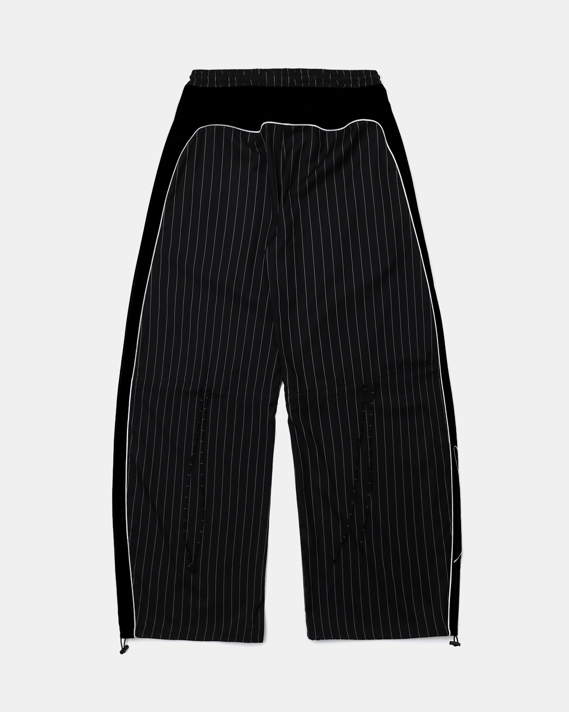 Badblood Dark Classic Pinstripe Track Pants Black