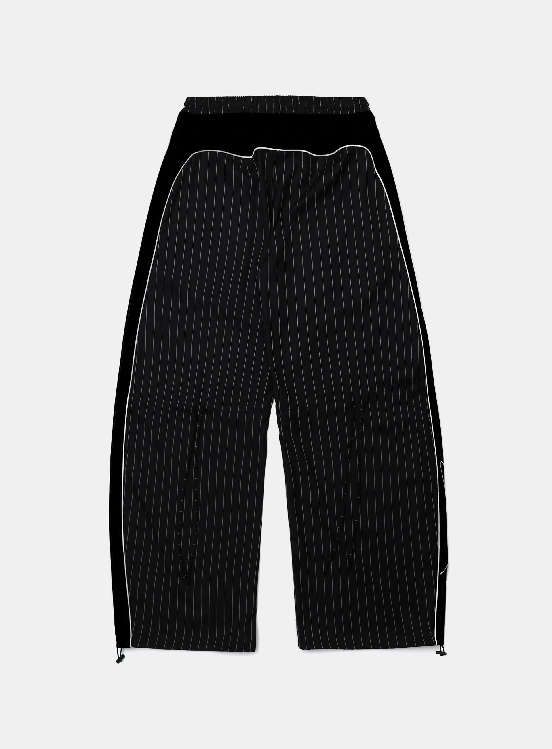 Badblood Dark Classic Pinstripe Track Pants Black