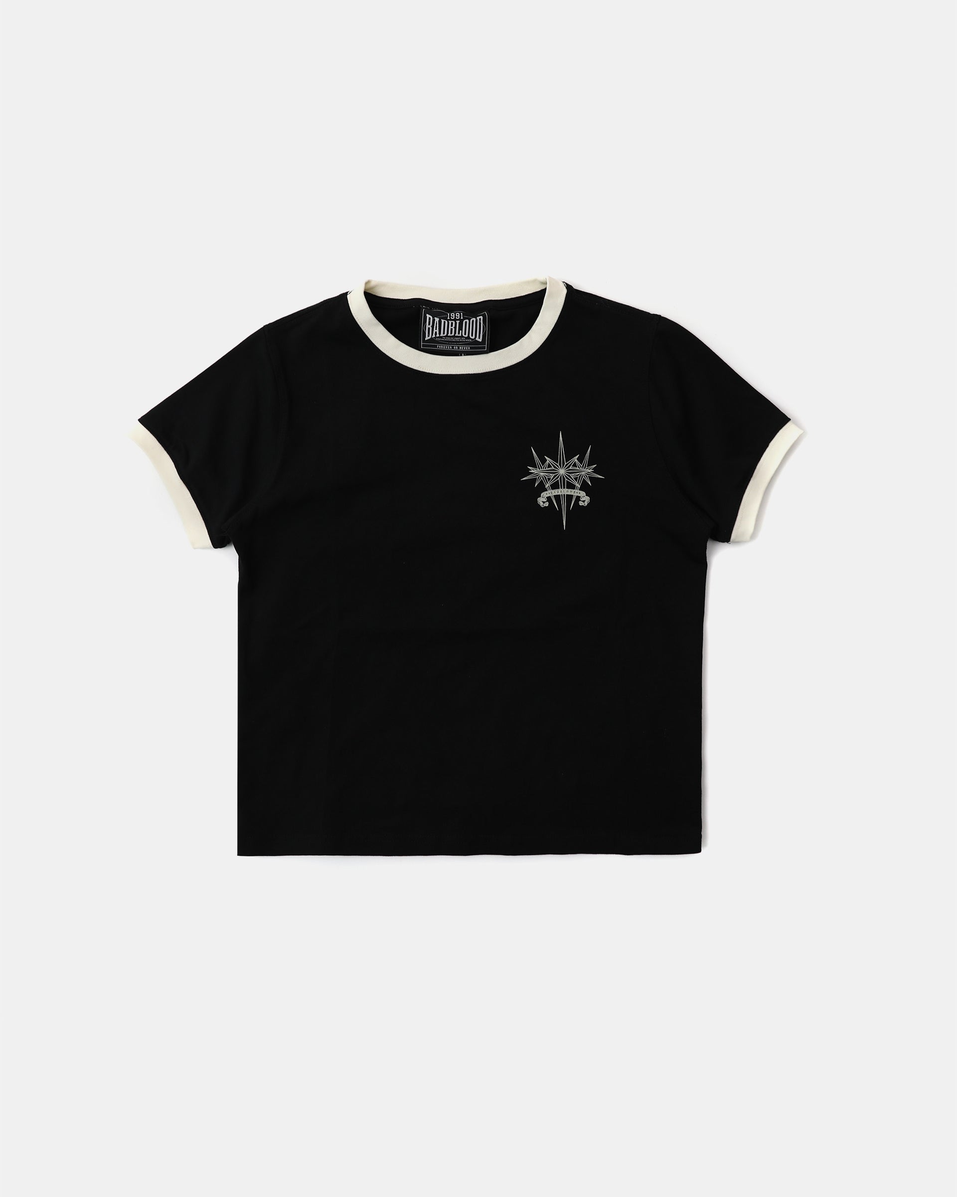 Badblood Cosmo Triple Patch Ringer T-Shirt - Black