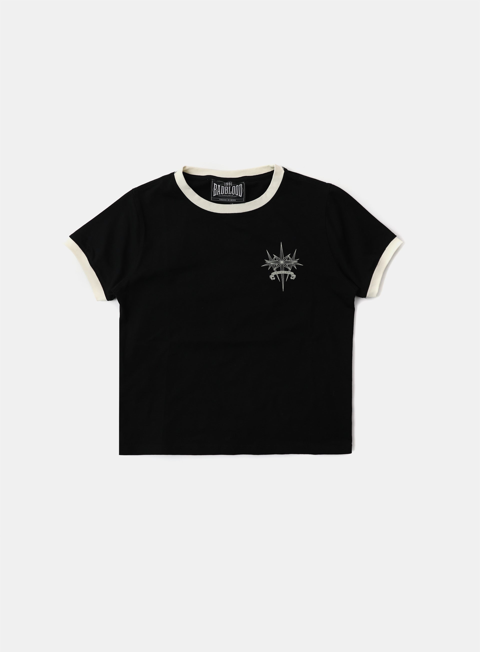 Badblood Cosmo Triple Patch Ringer T-Shirt - Black