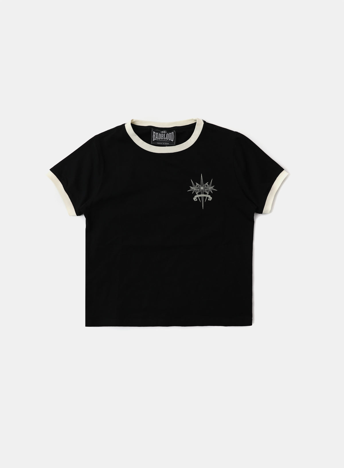 Badblood Cosmo Triple Patch Ringer T-Shirt - Black