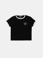 Badblood Cosmo Triple Patch Ringer T-Shirt - Black