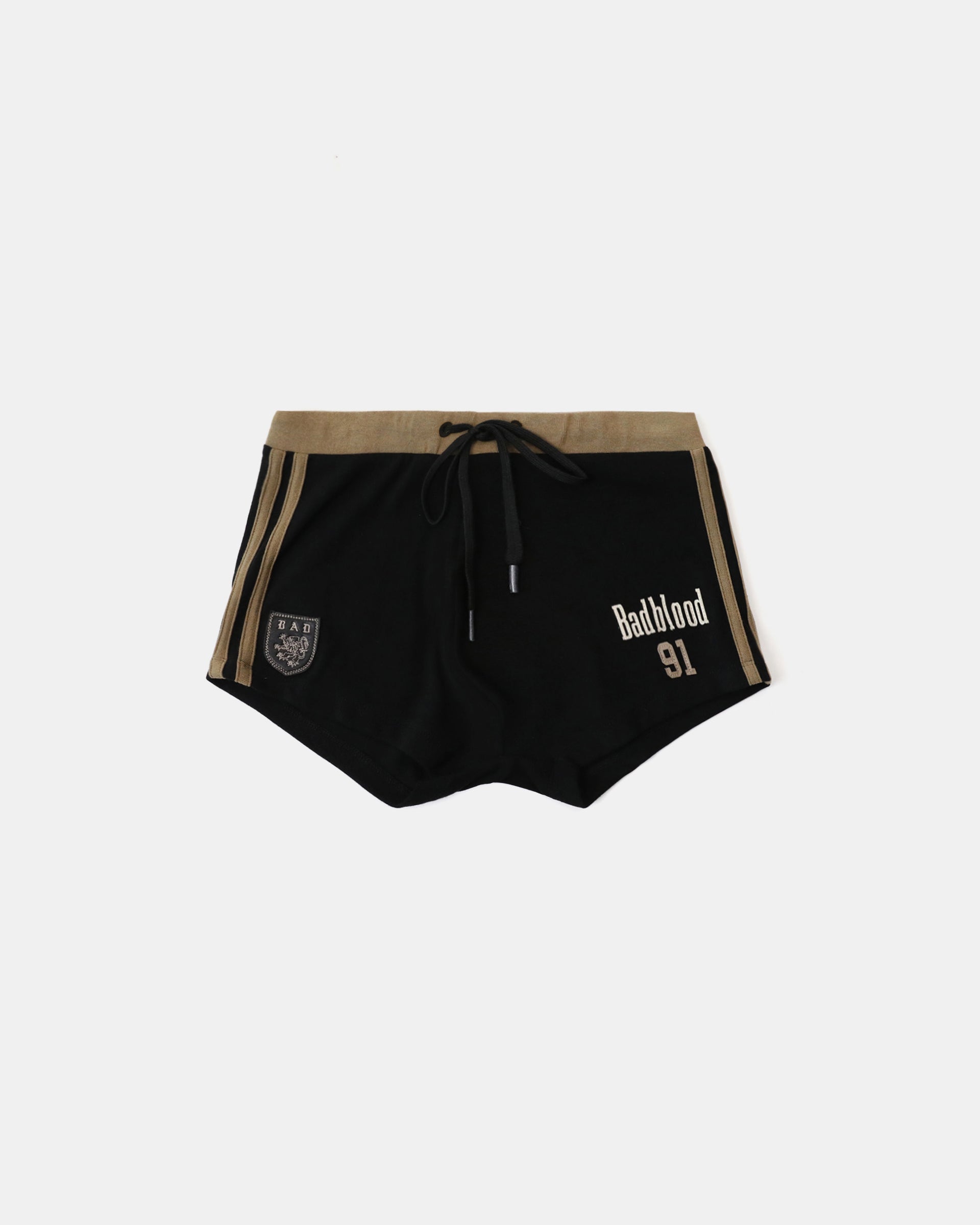 Badblood Vintage Club Boy Shorts - Khaki/Black