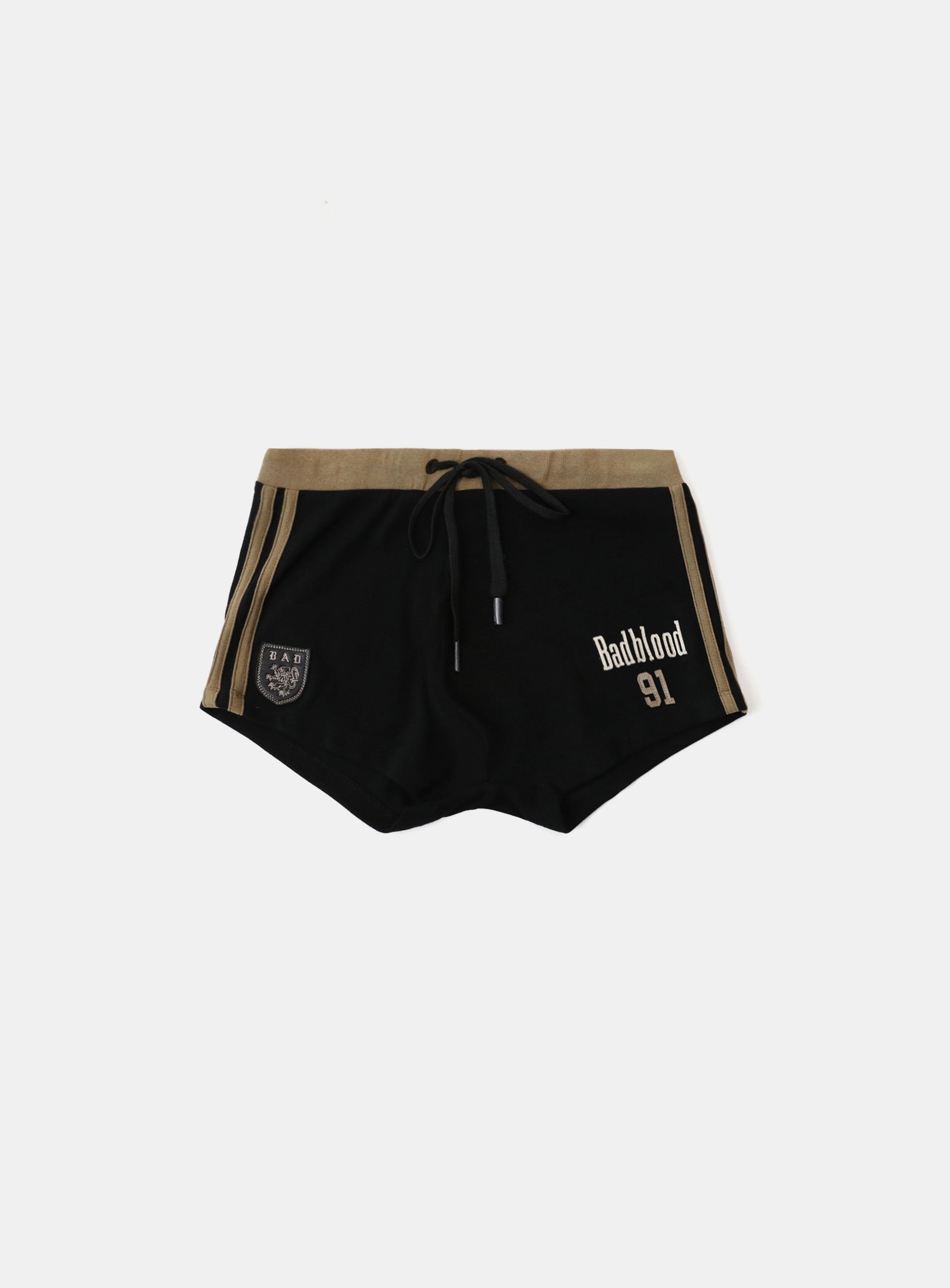 Badblood Vintage Club Boy Shorts - Khaki/Black