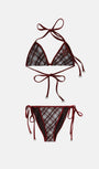 Badblood Vintage Club Bikini Set - Checked Red