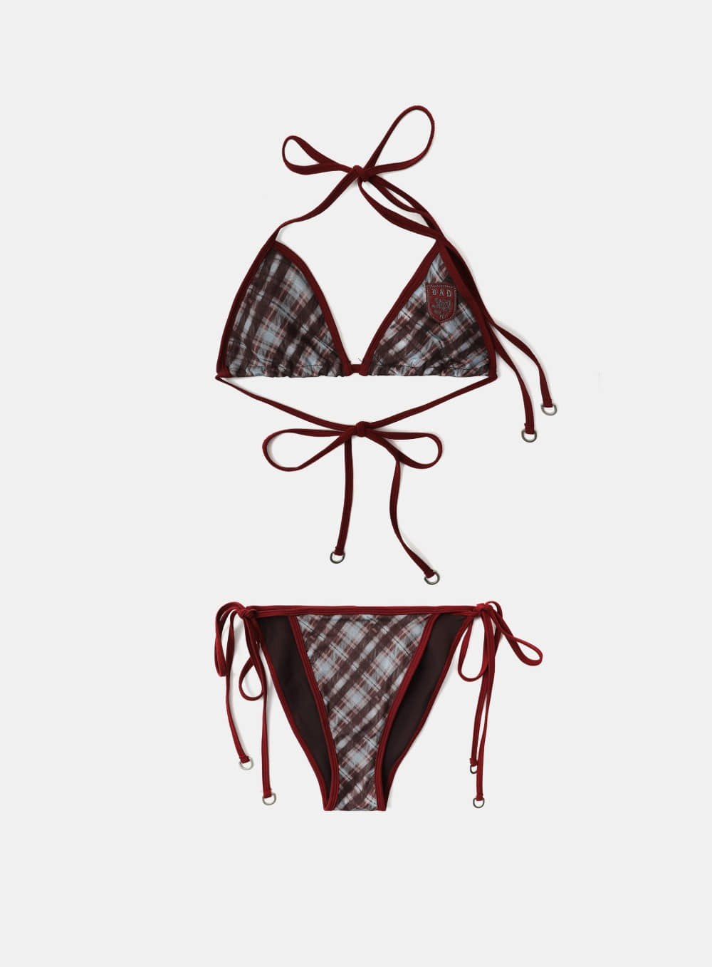 Badblood Vintage Club Bikini Set - Checked Red