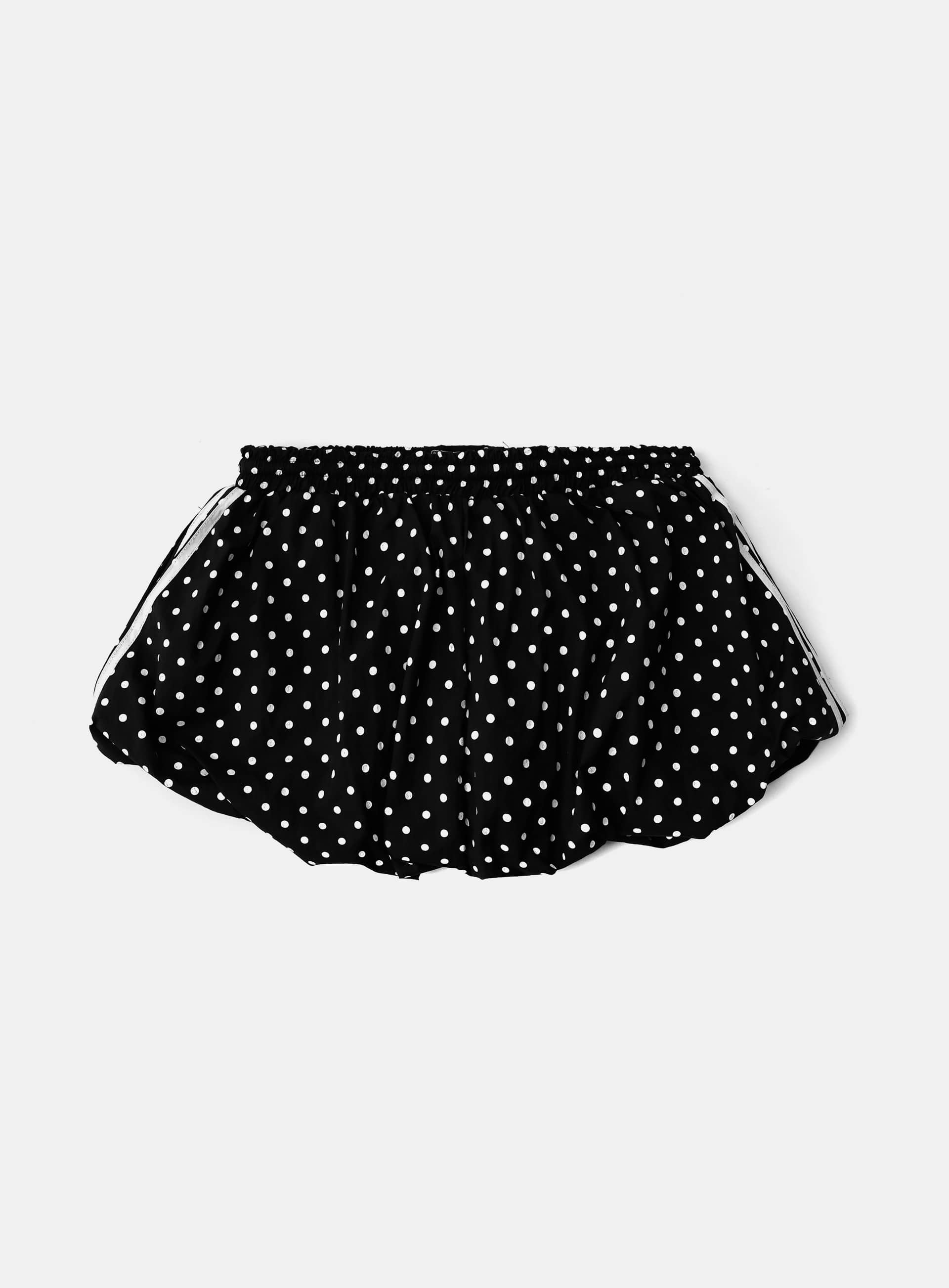 Badblood Mystic Billy Nylon Balloon Mini Skirt Black Dot