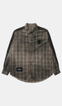 Badblood Vintage Billy Check Shirt Large Fit Brown