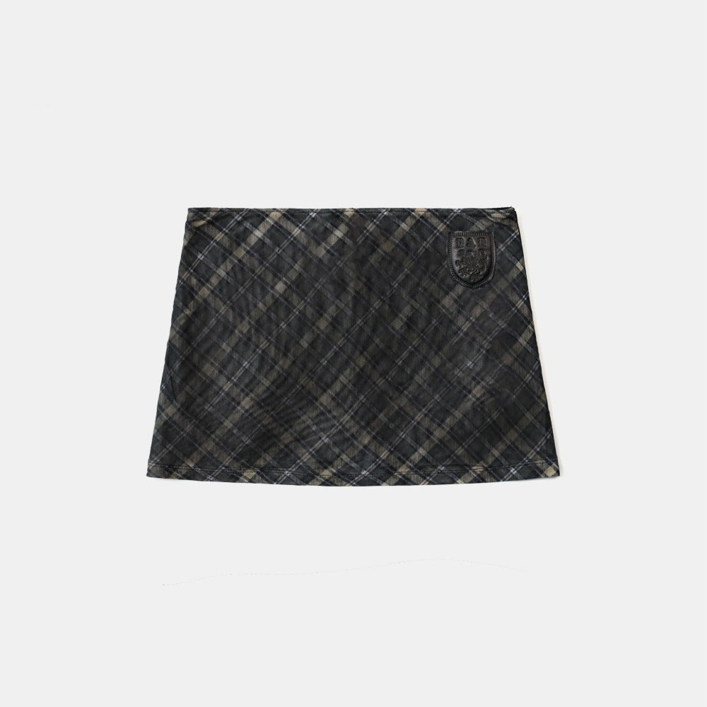 Badblood  Vintage Club Skirt - Checked Black