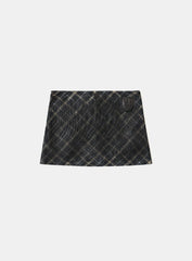 Badblood  Vintage Club Skirt - Checked Black