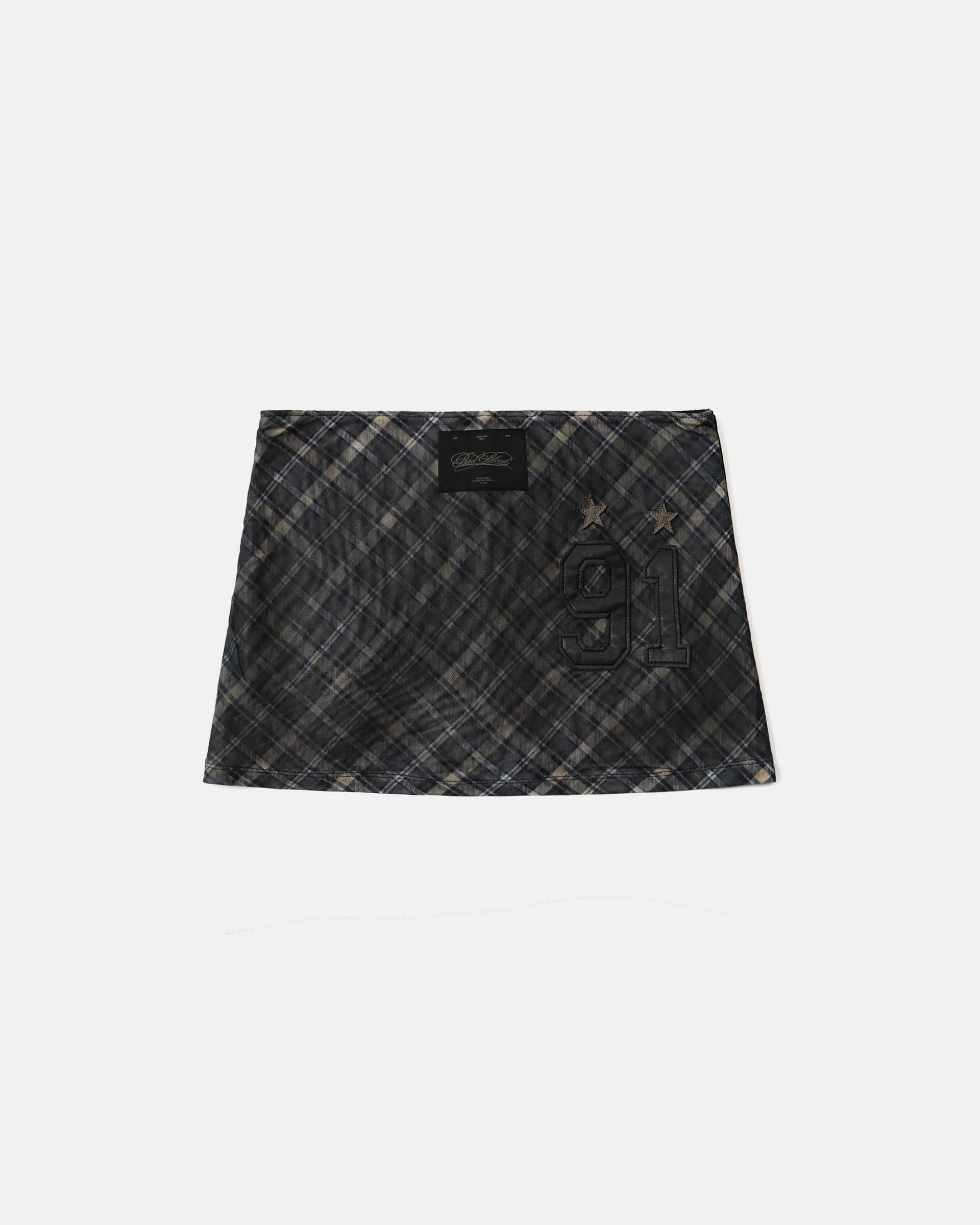 Badblood  Vintage Club Skirt - Checked Black