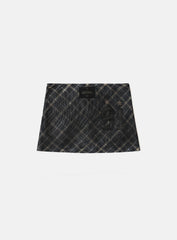 Badblood  Vintage Club Skirt - Checked Black