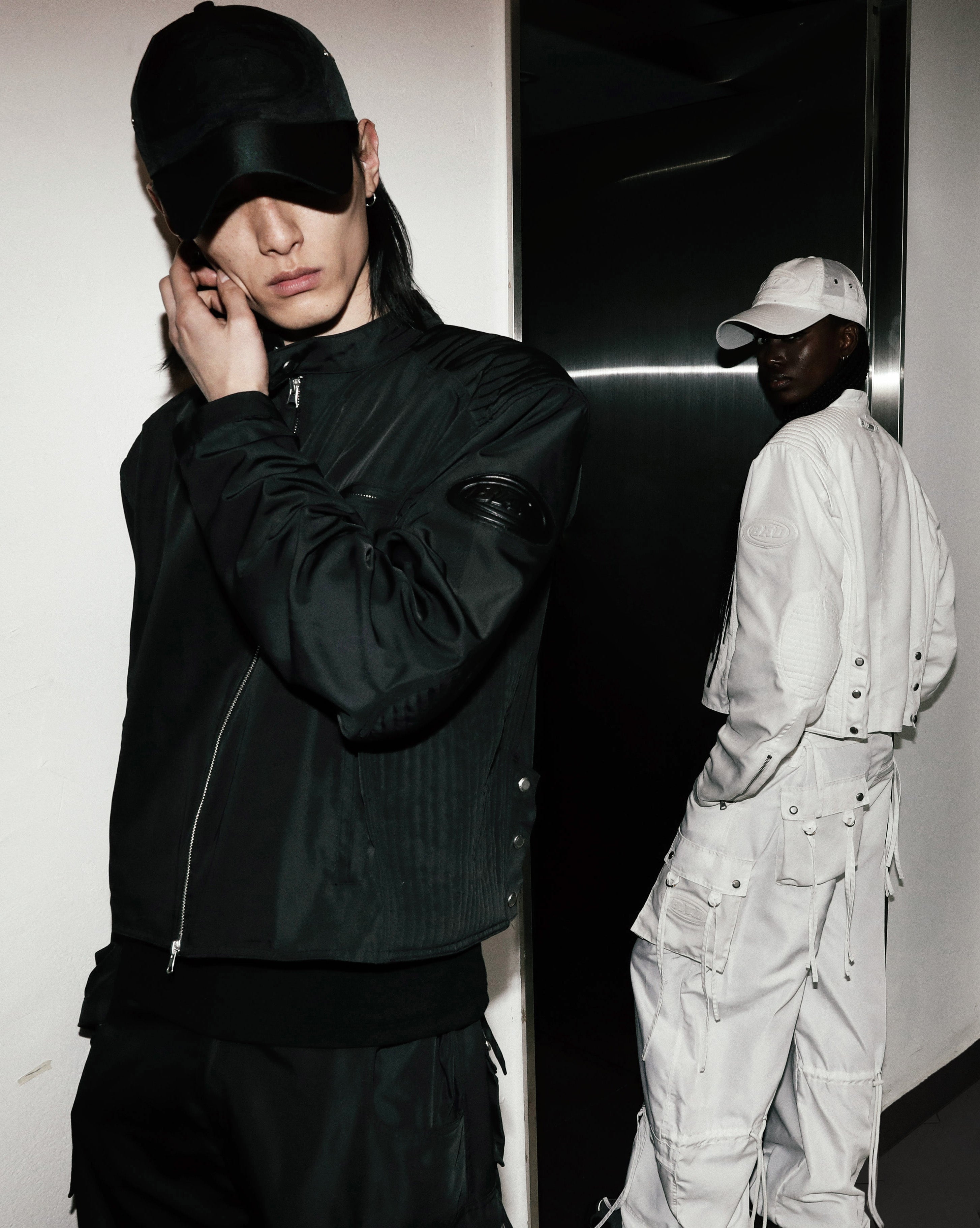 Badblood Squad Nylon Cargo Pants White