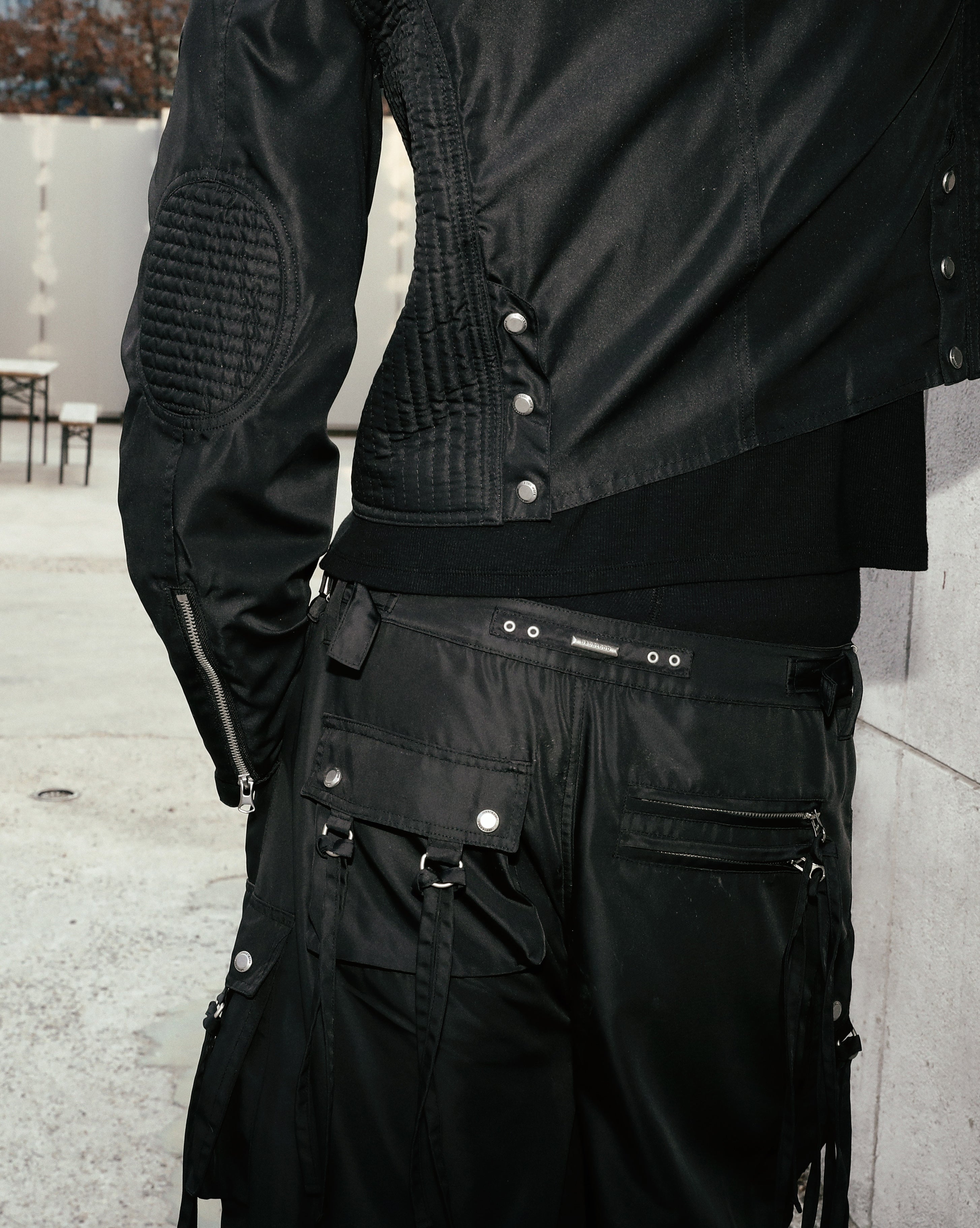 Badblood Squad Nylon Cargo Pants Black