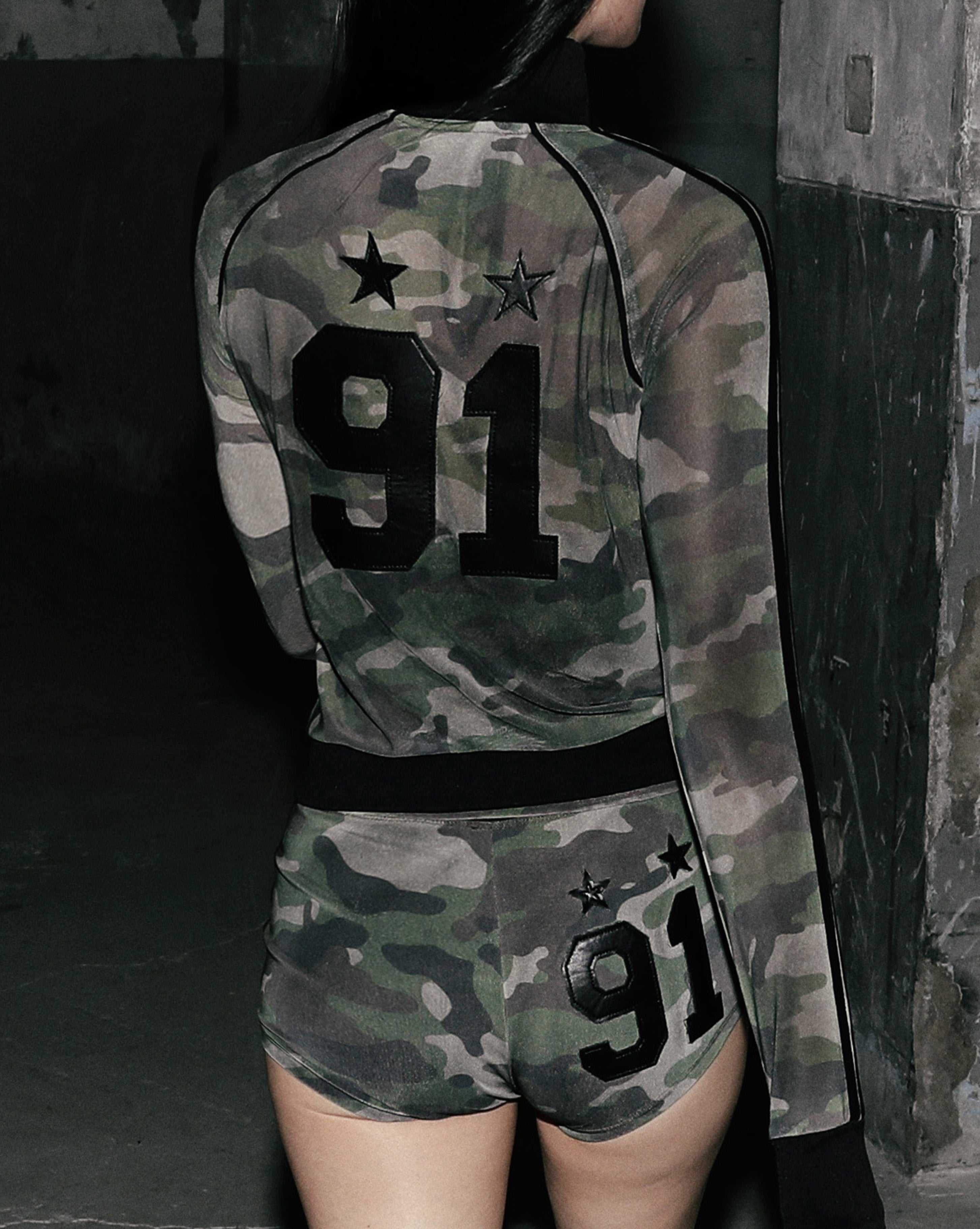 Badblood Vintage Club Track Zip-Up Green Camo